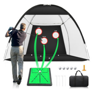 Rede De Golfe Finbuco De 10 X 7 Pés Com Tapete De Balanço De