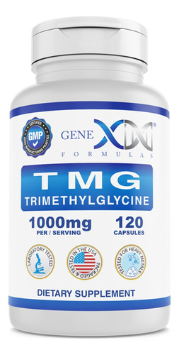 Suplemento Genex Tmg 1000mg Betaína Anidra 120 Cápsulas