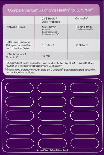 Suplemento Dietético Probiótico Cvs Health Maximum Strength - Imagem 3