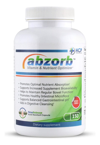 Suplemento De Enzimas Digestivas Hcp Formulas Abzorb 150 Cap