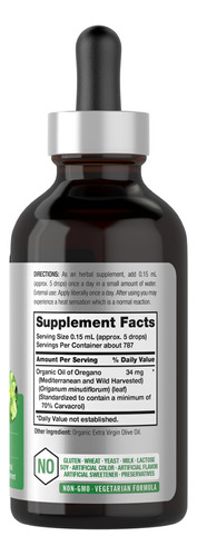 Suplemento Horbäach Óleo Orgânico De Orégano 118ml Líquido - Imagem 2
