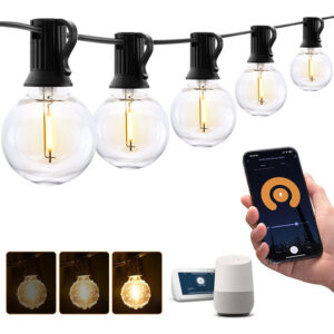 String Lights Xmcosy G40 Smart Dimmable 50 Pés Ao Ar Livre