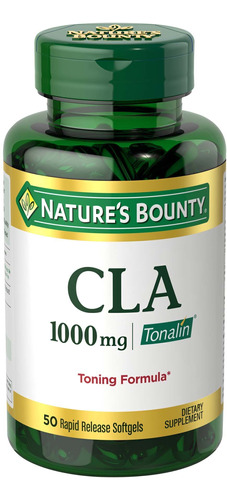 Suplemento Nature"s Bounty Tonalin Cla 1000mg 50 Cápsulas Ge