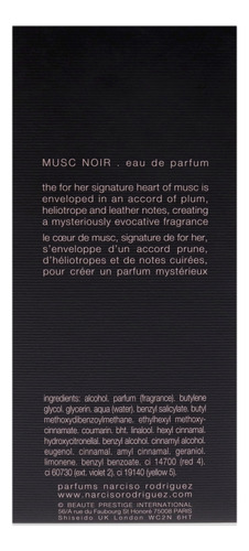 Perfume Narciso Rodriguez Musc Noir Eau De Parfum 100ml For - Imagem 6