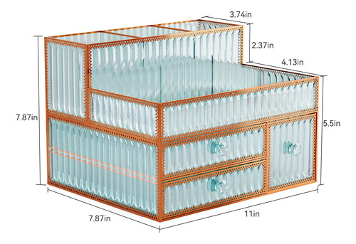Organizador De Maquiagem Youdepot Tempered Glass Vanity Stor - Imagem 6