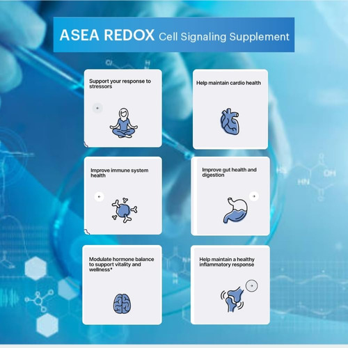 Suplemento De Sinalização Celular Asea Redox: 2 Frascos De 9 - Imagem 2