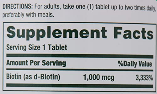 Suplemento De Metabolismo De Biotina 1000mcg Nature's Bounty - Imagem 6