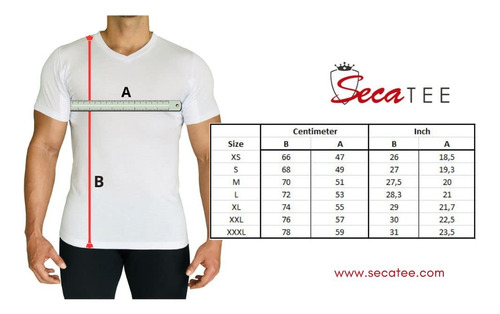 Camiseta À Prova De Suor Seca Tee Com Decote Em V Para Homen - Imagem 2