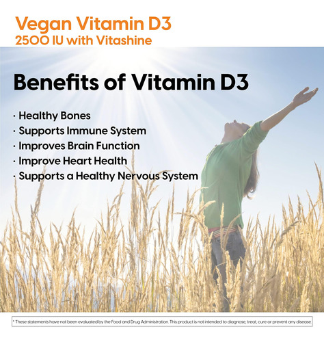 Suplemento Doctor's Best Vitamina D3 2500iu 60 Comprimidos - Imagem 3
