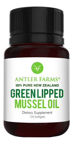 Óleo De Mexilhão Com Lábios Verdes Antler Farms 100% Puro Na