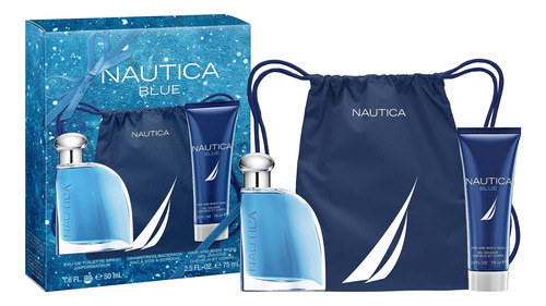 Perfume Nautica Blue Eau De Toilette 50ml W/ Body Wash & Bag