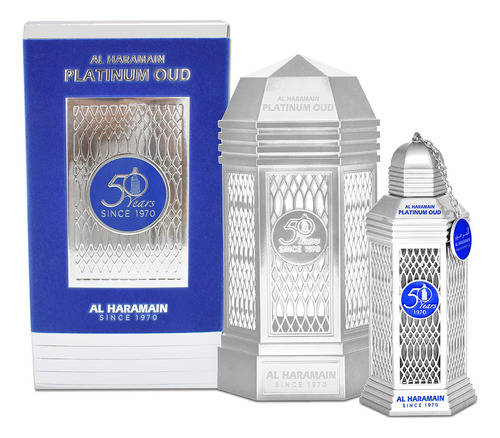Perfume Al Haramain 50 Years Platinum Oud Eau De Parfum 100m