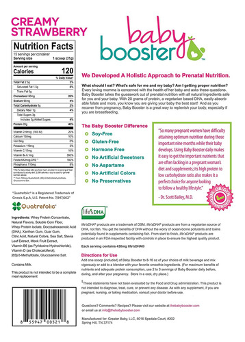Suplemento Vitamínico Pré-natal Baby Booster Cremoso De Mora - Imagem 2