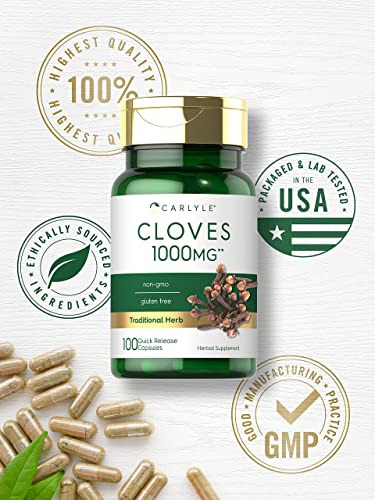 Suplemento Carlyle Cloves 1000 Mg 100 Cápsulas De Glúten Não - Imagem 5