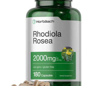 Suplemento Horbäach Rhodiola Rosea Em Cápsulas 2000 Mg 180 U
