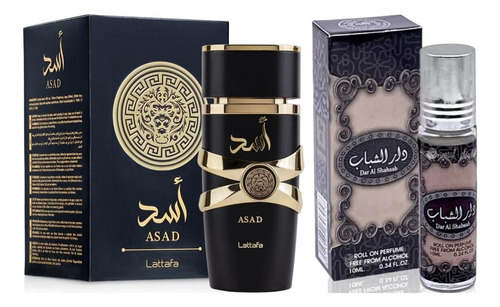 Conjunto De Perfume Asad Eau De Parfum 100ml + Óleo Dar Al Shabaab 10