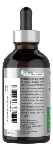 Suplemento Horbäach Óleo Orgânico De Orégano 118ml Líquido - Imagem 3