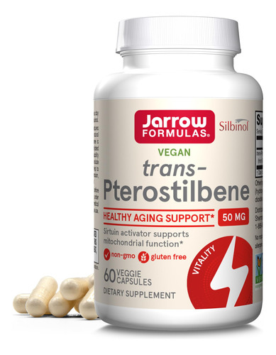 Jarrow Formulas Pterostilbeno 50 Mg 60 Cápsulas Vegetais