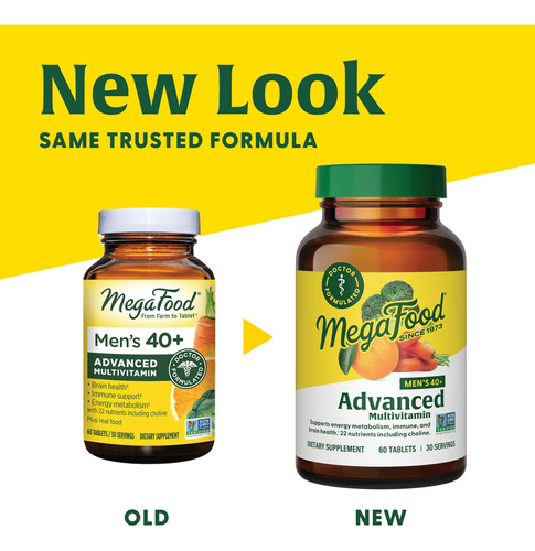 Suplemento Multivitamínico Masculino Megafood 40+ 120 Compri - Imagem 3