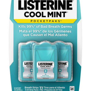 Ambientador De Hálito Listerine Cool Mint Pocketpaks 24x6
