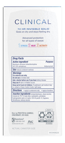 Antitranspirante E Desodorante Secret Clinical Strength Wome - Imagem 9