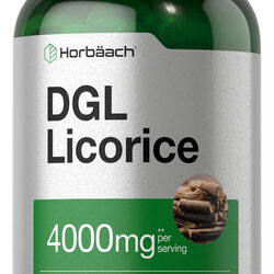 Comprimidos Mastigáveis De Alcaçuz Horbaach Dgl 4000 Mg 180