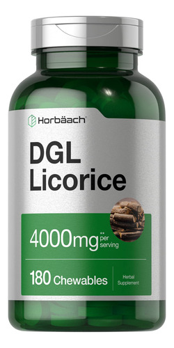 Comprimidos Mastigáveis De Alcaçuz Horbaach Dgl 4000 Mg 180