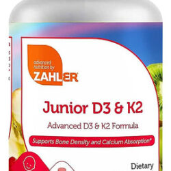 Suplemento Zahler Junior D3 K2 2000iu Vitamina D E K 90 Tabl