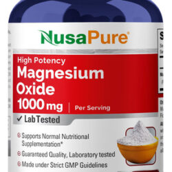 Suplemento Nusapure Óxido De Magnésio 1000 Mg 180 Cápsulas V