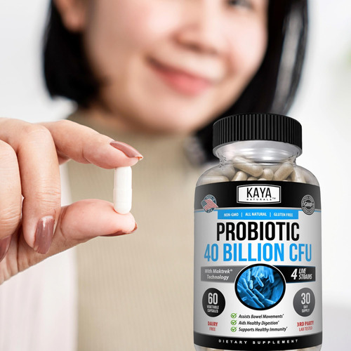 Suplemento Probiótico Kaya Naturals 40 Bilhões De Cápsulas C - Imagem 8