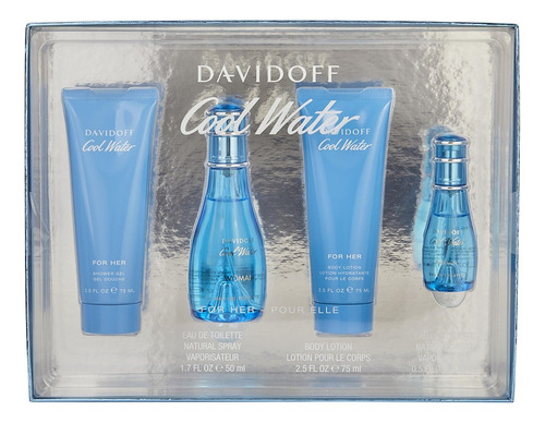 Conjunto De Perfumes Davidoff Coolwater Para Mulheres: 50 Ml