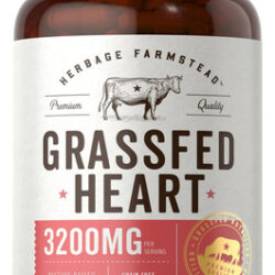 Suplemento Carlyle Grass Fed Beef Heart 3200 Mg 200 Cápsulas