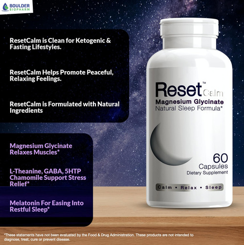 Suplemento Reset Calm Electrolyte Com Melatonina 5-htp Gaba - Imagem 3