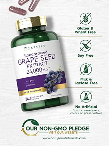 Suplemento De Extrato De Semente De Uva Carlyle 24.000 Mg 24 - Imagem 4