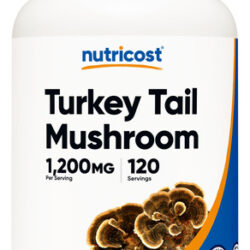 Suplemento Nutricost Turkey Tail Mushroom 1200 Mg 240 Cápsul