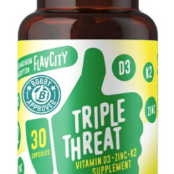 Suplemento Flavcity Triple Threat Vitamina D3, Zinco E K2 30