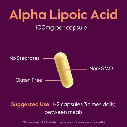 Suplemento De Ácido Alfa Lipóico Bestvite 100mg (240 Cápsula - Imagem 6