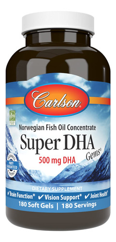 Suplemento Carlson Super Dha Gems 500 Mg Dha 640 Mg De Ácido