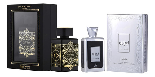 Conjunto De Presentes De Perfume Lattafa Bade"e Al Oud Oud For Glory + Ejaazi - Imagem 2