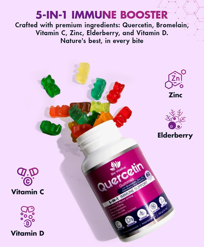 Suplemento Biovitalica Gomas De Quercetina Com Bromelaína 75 - Imagem 3