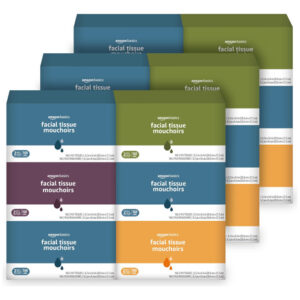 Lenço Facial Amazon Basics, 2 Camadas, 2880 Unidades (18 Pac