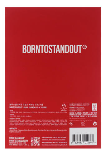 Perfume Born To Stand Out Drunk Saffron Eau De Parfum 50ml - Imagem 7