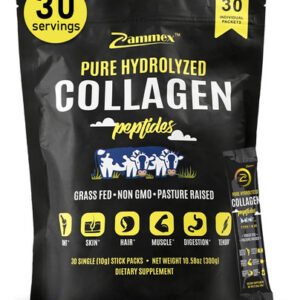 Suplemento Zammex Premium De Peptídeos De Colágeno Em Pó 30