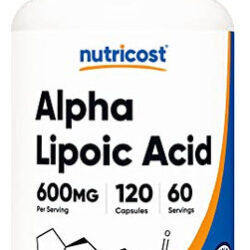 Suplemento Nutricost Ácido Alfa Lipóico 600mg 120 Cápsulas