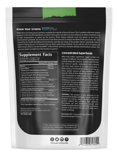 Suplemento Prescience Greens & Superfoods Lime Flavor 30 Ser - Imagem 5