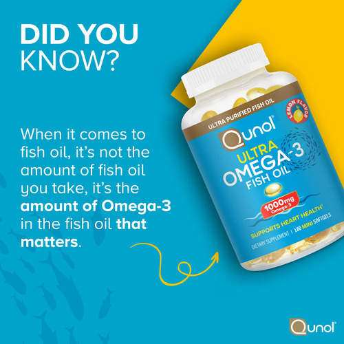 Suplementos Qunol Omega 3 Óleo De Peixe 1000 Mg Epa + Dha 18 - Imagem 5