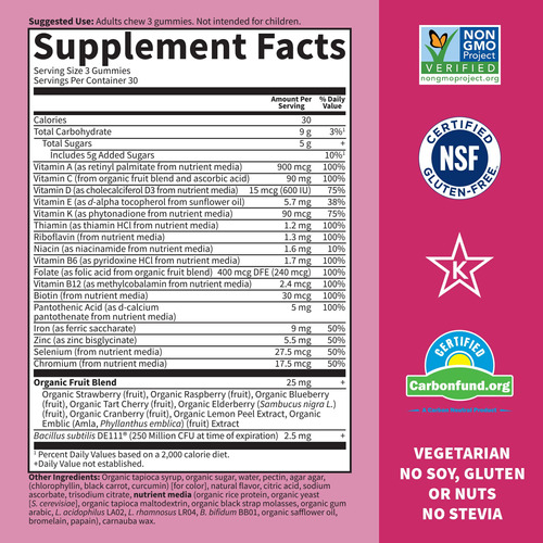 Multivitamínico Gummy Garden Of Life Para Mulheres Com Ferro - Imagem 2