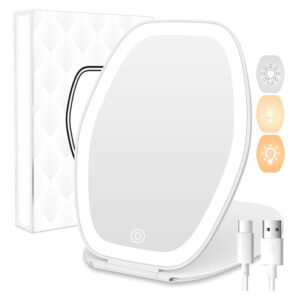 Espelho De Maquiagem Cosyglow Travel W/ Light 3 Color Led Wh