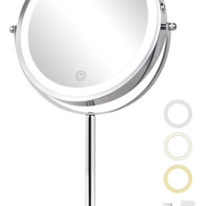 Espelho De Maquiagem Alhakin 20cm Recarregável Com Ampliação