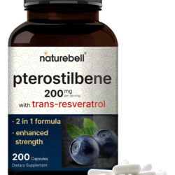 Suplemento Naturebell Pterostilbene 200 Mg Com Trans-resvera